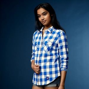Levi's MLB western plaid Toronto Blue Jays shirt
